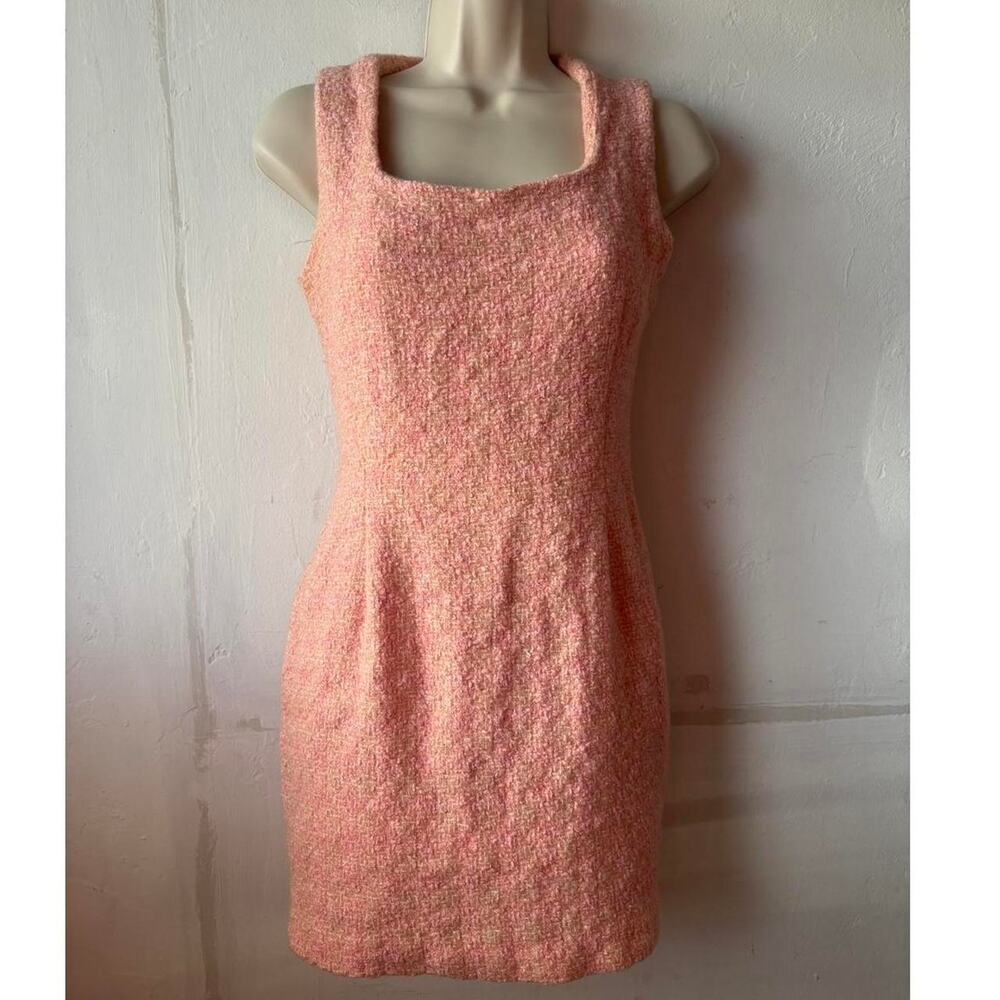 Vintage french pink tweed mini